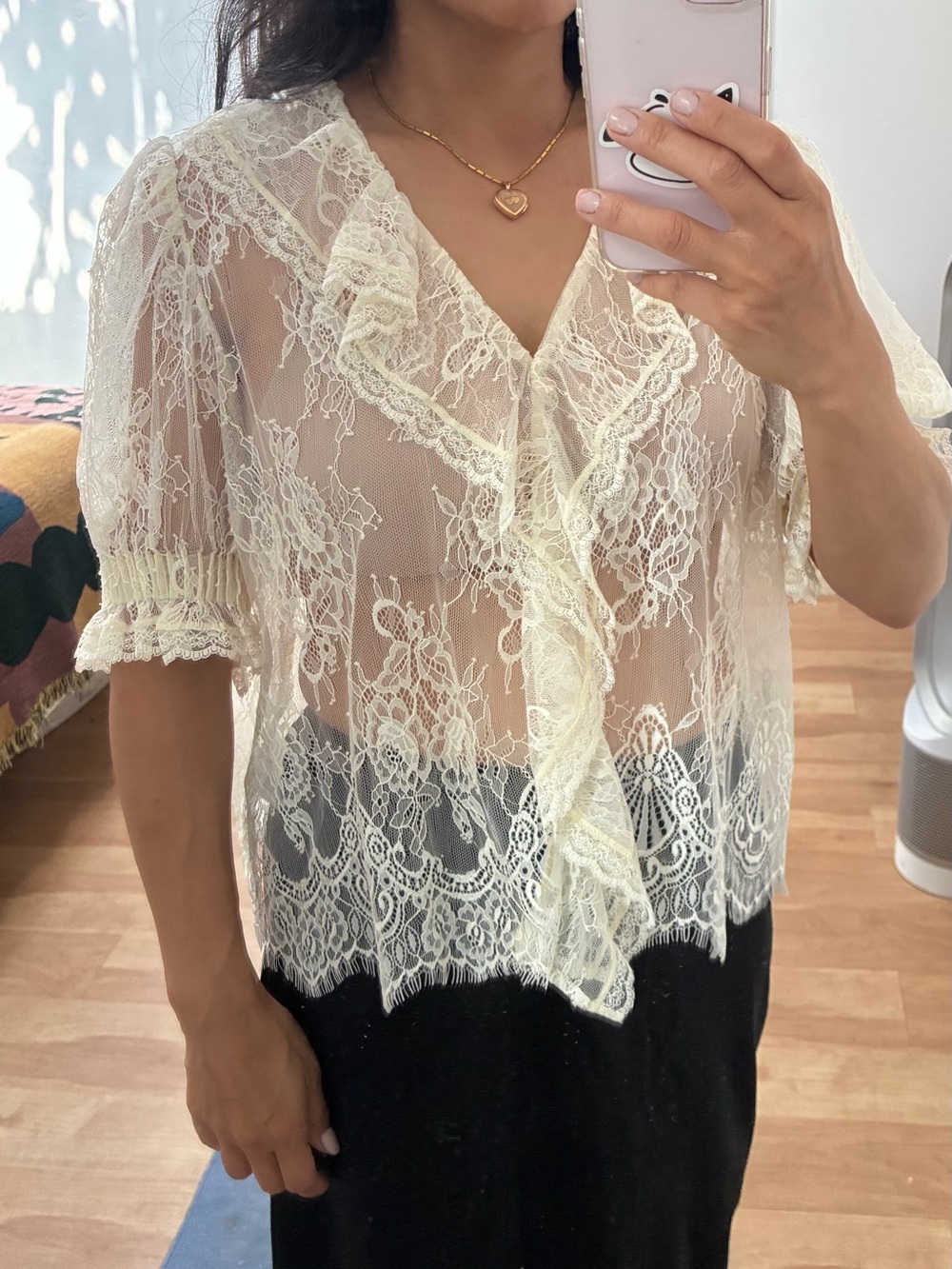 NWT Doen -esque Henri Lace Blouse sz S